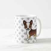 Chihuahua und Paws mit Schokolade Kaffeetasse (VorderseiteRechts)