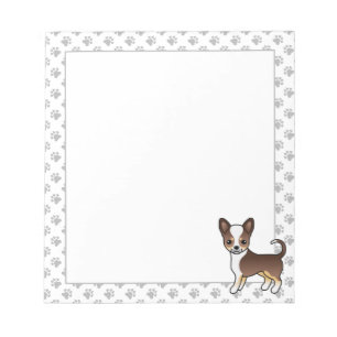 Chihuahua und Paws mit Schokolade Notizblock