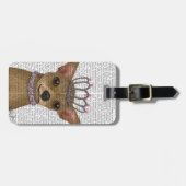 Chihuahua und Tiara Gepäckanhänger (Vorderseite horizontal)
