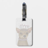 Chihuahua und Tiara Gepäckanhänger (Rückseite vertikal)