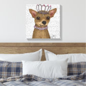 Chihuahua und Tiara Leinwanddruck (Insitu (Schlafzimmer))