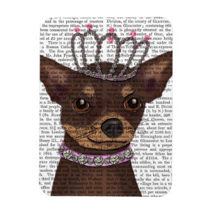 Chihuahua und Tiara Magnet