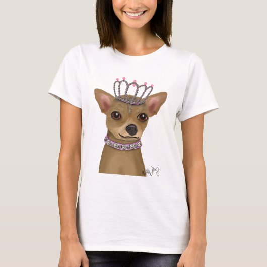 Chihuahua und Tiara T-Shirt (Vorderseite)