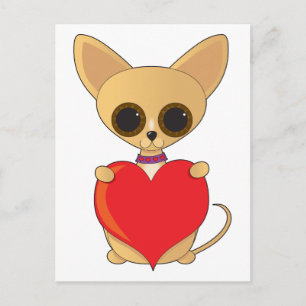 Chihuahua valentineChihuahua Valentine Feiertagspostkarte
