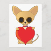 Chihuahua valentineChihuahua Valentine Feiertagspostkarte (Vorderseite)