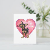 Chihuahua-Valentinstag Feiertagspostkarte (Stehend Vorderseite)