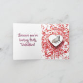 Chihuahua Valentinstag geklappte Urlaubskarte Feiertagskarte (Innenseite)