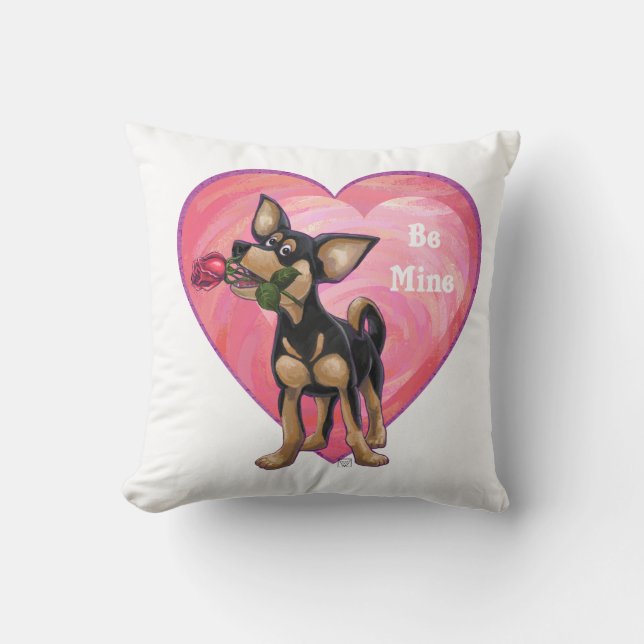 Chihuahua-Valentinstag Kissen (Vorderseite)