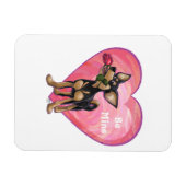 Chihuahua-Valentinstag Magnet (Horizontal)