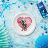 Chihuahua-Valentinstag Pappteller (Party)