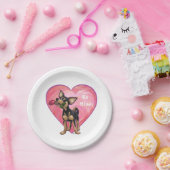 Chihuahua-Valentinstag Pappteller (Party)