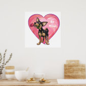 Chihuahua-Valentinstag Poster (Küche)