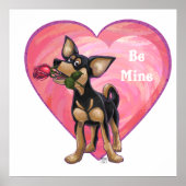 Chihuahua-Valentinstag Poster (Vorne)
