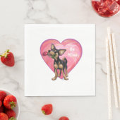 Chihuahua-Valentinstag Serviette (Beispiel)