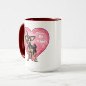 Chihuahua-Valentinstag Tasse (Vorderseite Links)