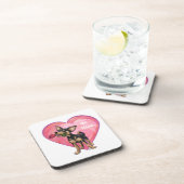 Chihuahua-Valentinstag Untersetzer (Rechte Seite)