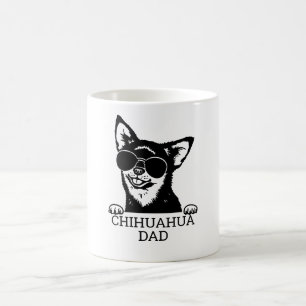 Chihuahua-Vater mit Brillen-Vatertagskästen Kaffeetasse