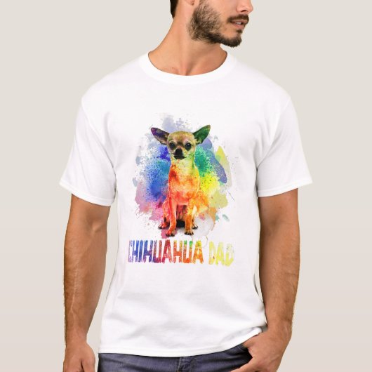 Chihuahua Vater Niedlich T-Shirt (Vorderseite)