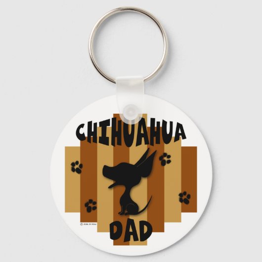 Chihuahua Vater Schlüsselanhänger (Vorderseite)