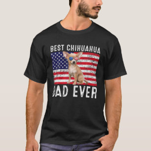 Chihuahua Vater USA Flag Chihuahua Dog Liebe T-Shirt