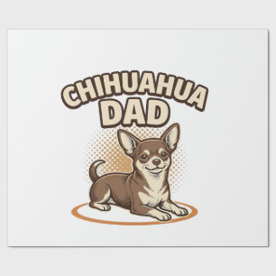 Chihuahua-Vater Vintage Gravur Hunde Liebhaber Des Geschenkpapier