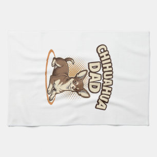 Chihuahua-Vater Vintage Gravur Hunde Liebhaber Des Geschirrtuch