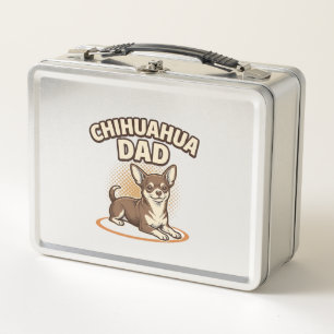 Chihuahua-Vater Vintage-Gravur Hunde-Liebhaber Des Metall Brotdose