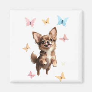 Chihuahua Vector Malerei Adorable Fun Animal Play Magnet