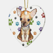 Chihuahua-Verzierung Keramik Ornament (Links)