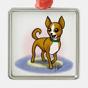 Chihuahua-Verzierung Silbernes Ornament