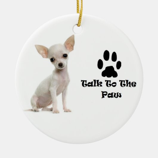 Chihuahua-Verzierungen Keramikornament (Vorne)