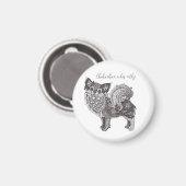 Chihuahua Vibes Magnet (Vorderseite/Rückseite)