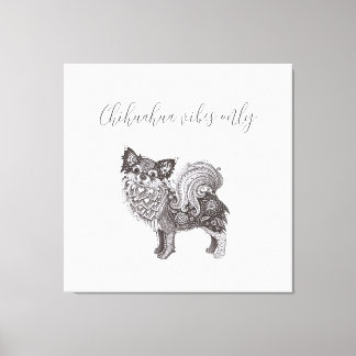 Chihuahua Vibes Premium Wrapped Canvas Art Leinwanddruck