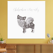 Chihuahua Vibes Premium Wrapped Canvas Art Leinwanddruck (Insitu (Wohnzimmer))