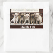 Chihuahua Vielen Dank an Welpenhunde ( Chewawa Chi Rechteckiger Aufkleber (Tasche)