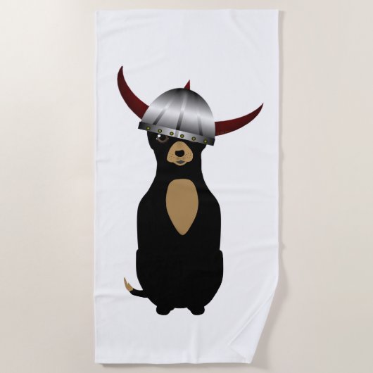 Chihuahua Viking Beach Handtuch (Vorderseite)