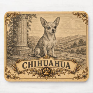 Chihuahua, Vintage Heritage Hund Mousepad