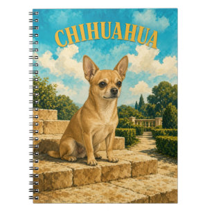 Chihuahua, Vintage Watercolor-Hundekunst Notizblock