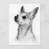 Chihuahua von Hand bemalt Postkarte (Vorderseite)