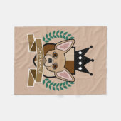 Chihuahua-Wappen Fleecedecke (Vorderseite (Horizontal))