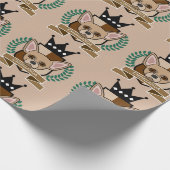 Chihuahua-Wappen Geschenkpapier (Ecke)
