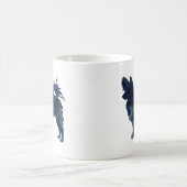Chihuahua-Watercolor-Schwarze Silhouette Kaffeetasse (Mittel)