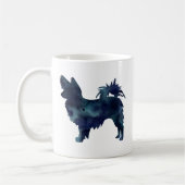 Chihuahua-Watercolor-Schwarze Silhouette Kaffeetasse (Links)