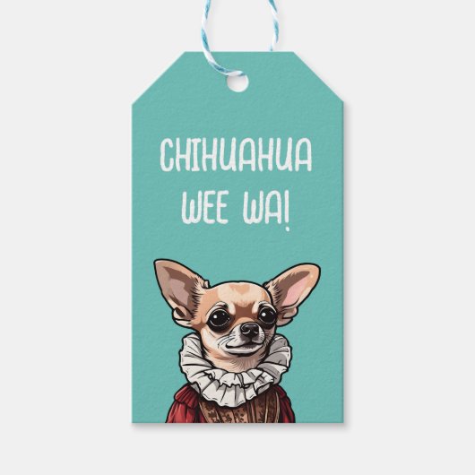Chihuahua wee wa geschenkanhänger (Vorderseite)