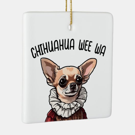 Chihuahua wee wa keramikornament (Rechts)