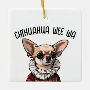 Chihuahua wee wa keramikornament