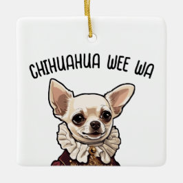 Chihuahua wee wa keramikornament