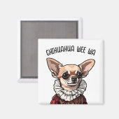 Chihuahua wee wa magnet (Vorderseite/Rückseite)
