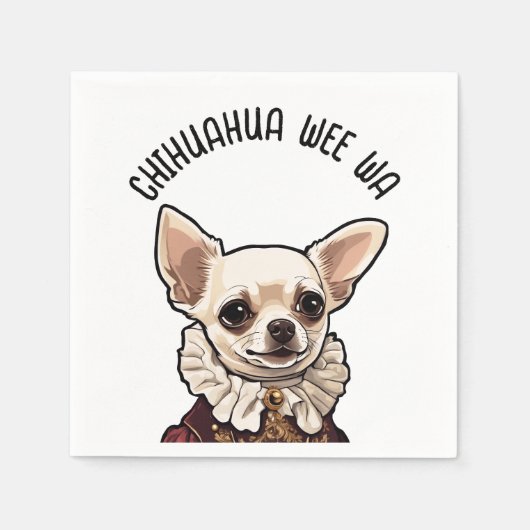 Chihuahua wee wa serviette (Vorderseite)