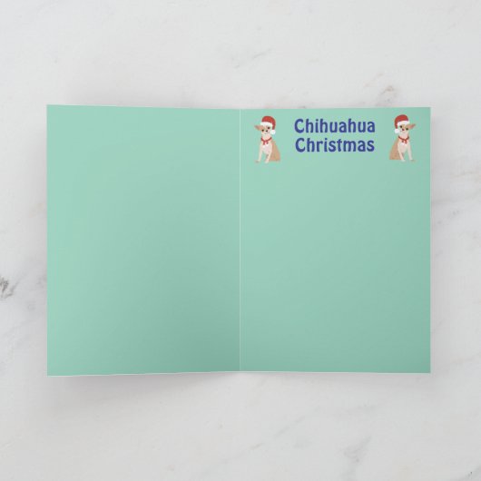 Chihuahua Weihnachten Ankündigung (Innenseite)